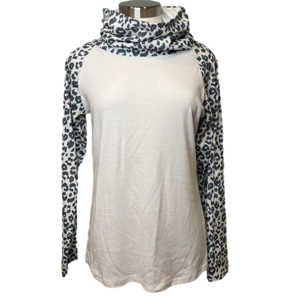 Leopard Cheetah Low Turtleneck Sweatshirt